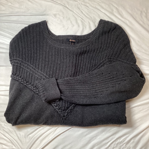 Ella Moss Sweaters - 1432. Ella Moss Charcoal Long Sleeve Sweater GUC Size L